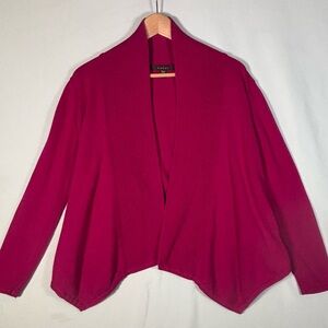 Fever Open Front Cardigan • Size S • Raspberry Knit